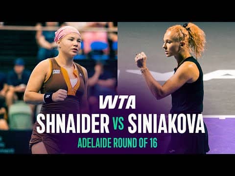 Diana Shnaider vs. Katerina Siniakova | 2026 Adelaide Round of 16 | WTA Match Highlights