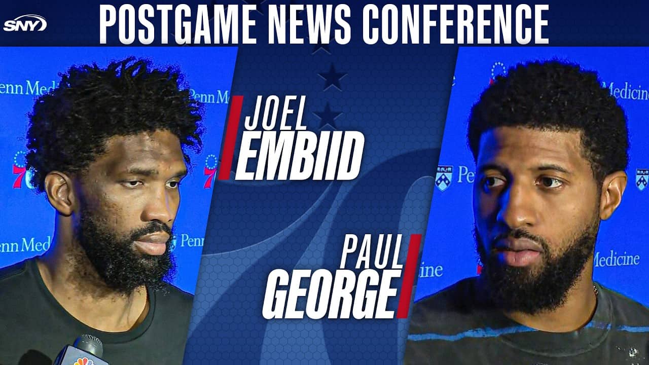 Paul George, Joel Embiid & Tyrese Maxey talk Game 3 loss to Knicks, what Sixers can do to stay alive