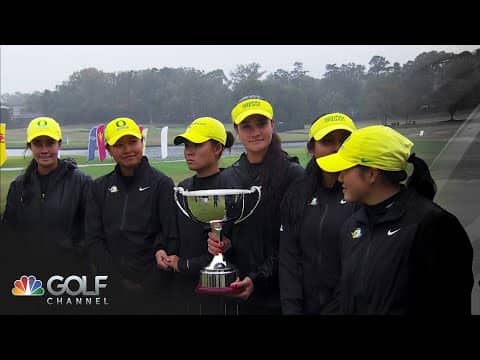 Oregon Ducks, Florida Gators accept East Lake Cup after wins | Golf Channel