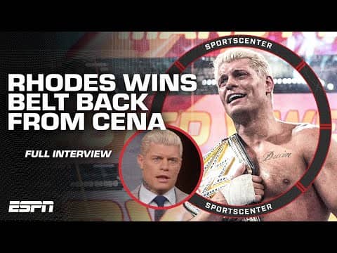 Cody Rhodes reacts to win vs. John Cena: Honored to be apart of his retirement tour | SportsCenter