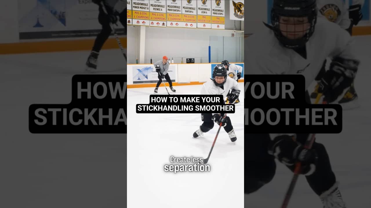 HOW TO MAKE YOUR STICKHANDLING SMOOTHER #hockeycoaching #hockeytraining