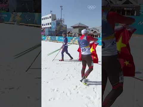 Cai Jiayun wins his second #ParaBiathlon gold medal in 24 hours!🥇🥇#Paralympics #MilanoCortina2026