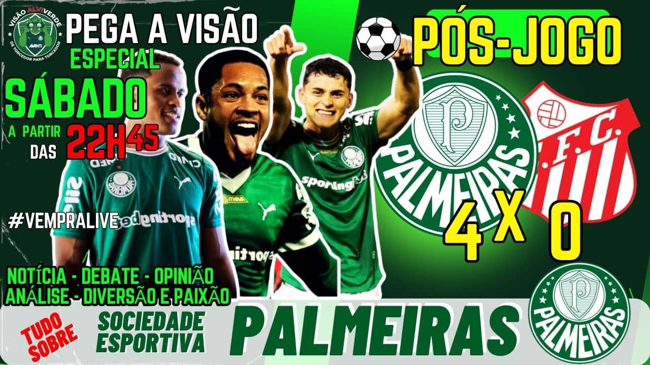 🚨#AOVIVO-LIVE ESPECIAL DE SÁBADO: PÓS-JOGO PALMEIRAS 4X0 CAPIVARIANO | COLETIVA | NOTÍCIAS DO VERDÃO