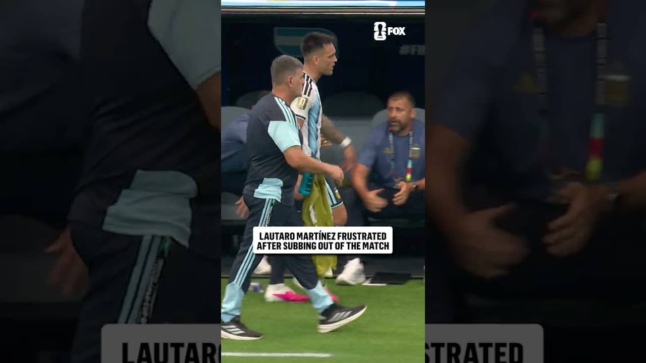 Lautaro Martínez appeared to be frustrated after coming off in the second half