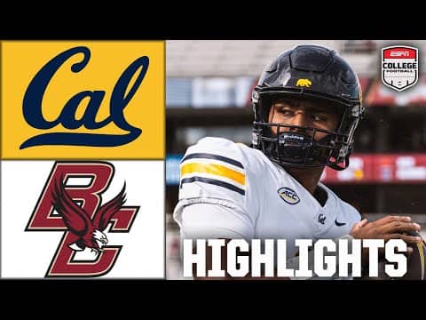 California Golden Bears vs. Boston College Eagles | Full Game Highlights | ESPN College Football