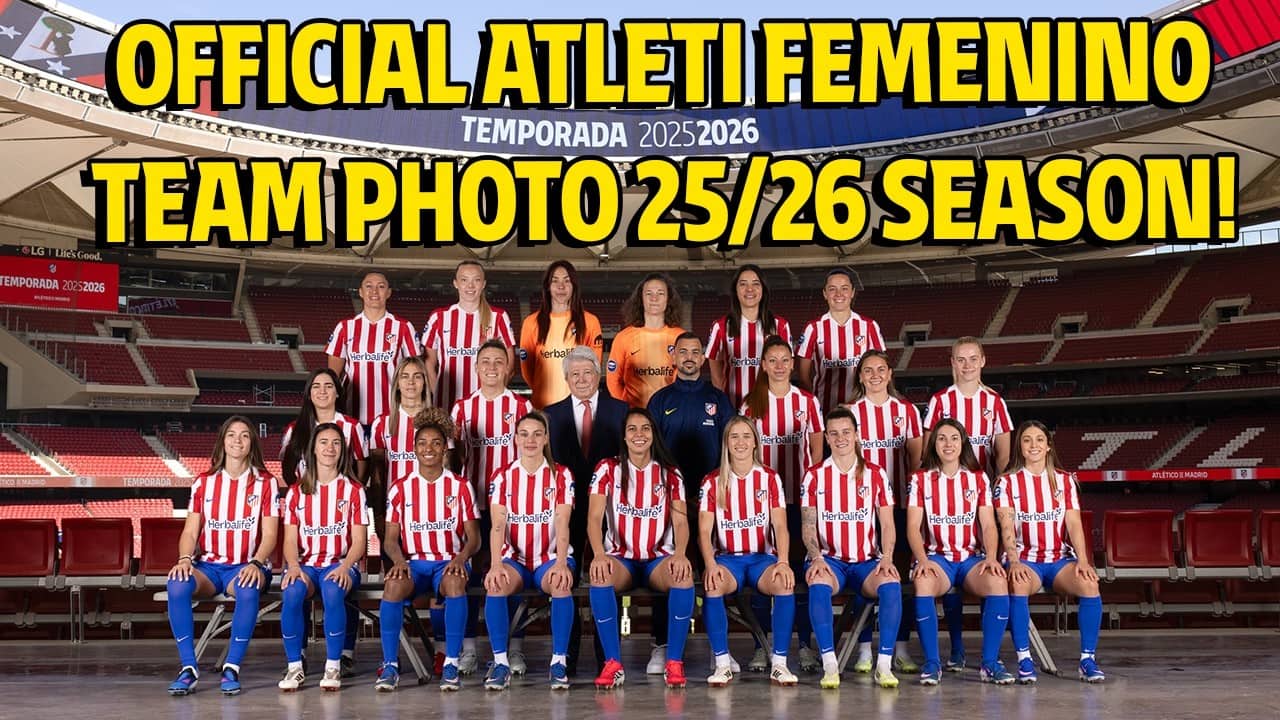 Official Atlético de Madrid Femenino team photo 2025/26 season!
