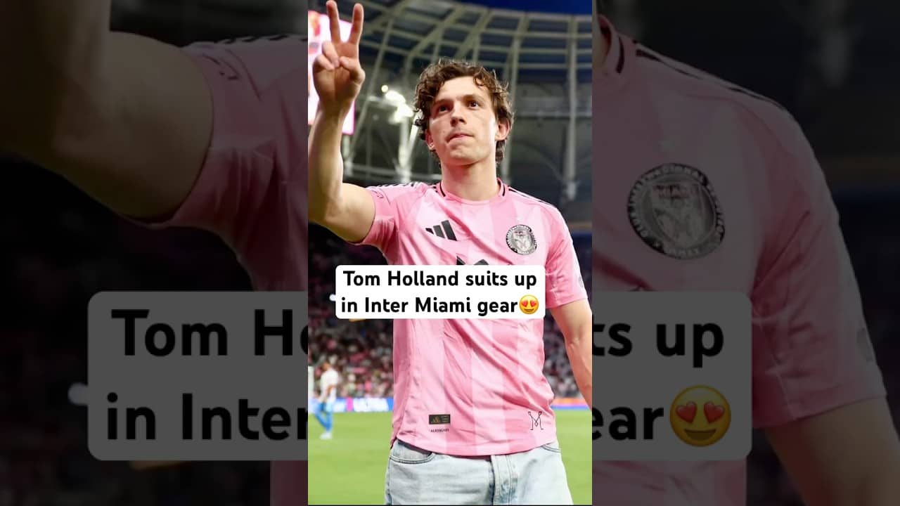 Tom Holland suits up for Messi and @intermiamicf!😍 Spidey sense tingling