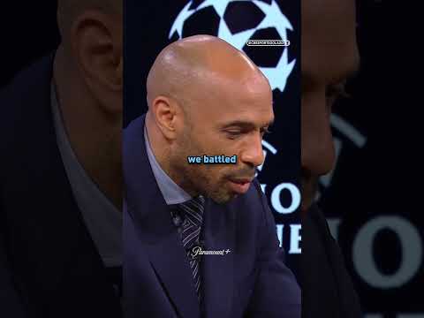 Thierry Henry taking it all in as Arsenal reach their first UCL final in 20 years 👏