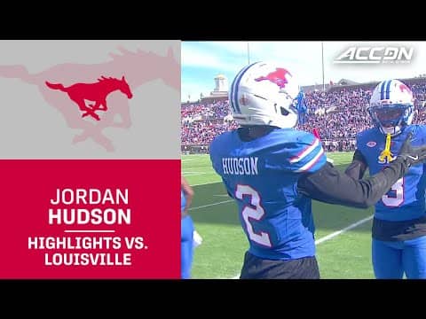 SMU WR Jordan Hudson Highlights vs Louisville