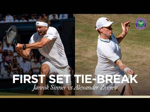 Full THRILLING tie-break between Alexander Zverev & Jannik Sinner 🤯 | First Set | Wimbledon 2026