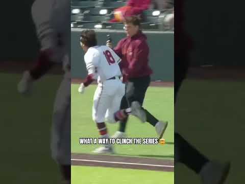 Big fly walk-off for Hudson Lutterman to secure the Hokies’ second ACC series win 🔥 #baseball