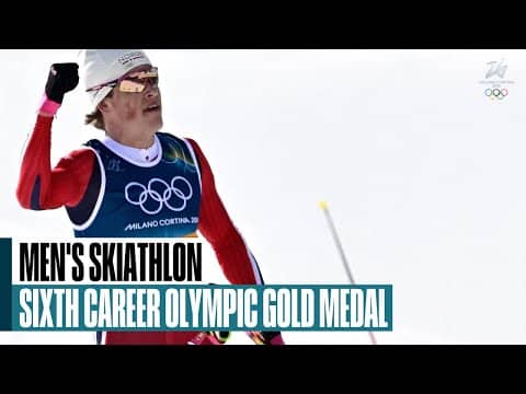 Klaebo wins men's skiathlon for sixth career Olympic gold