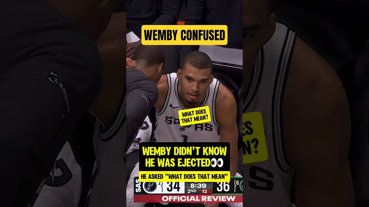 Wemby DIDN'T KNOW he was EJECTED👀