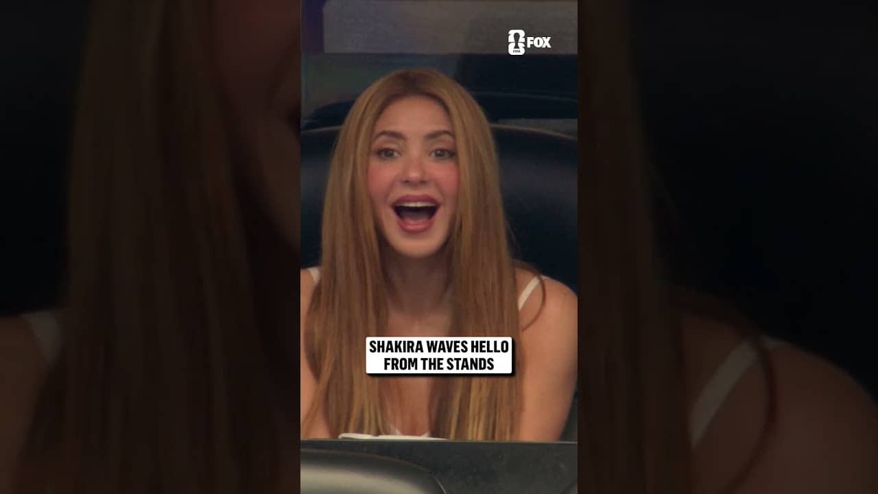 Shakira receives a warm welcome from fans at the Argentina-Austria match
