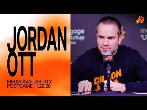 Head Coach Jordan Ott Postgame Media Availability | Phoenix Suns vs Detroit Pistons 1-29-26