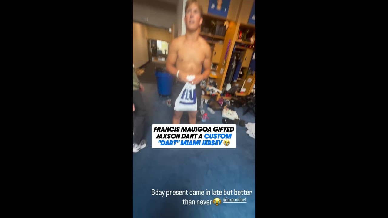 Francis Mauigoa trolled Jaxson Dart for Miami beating Ole Miss in the CFP 😭