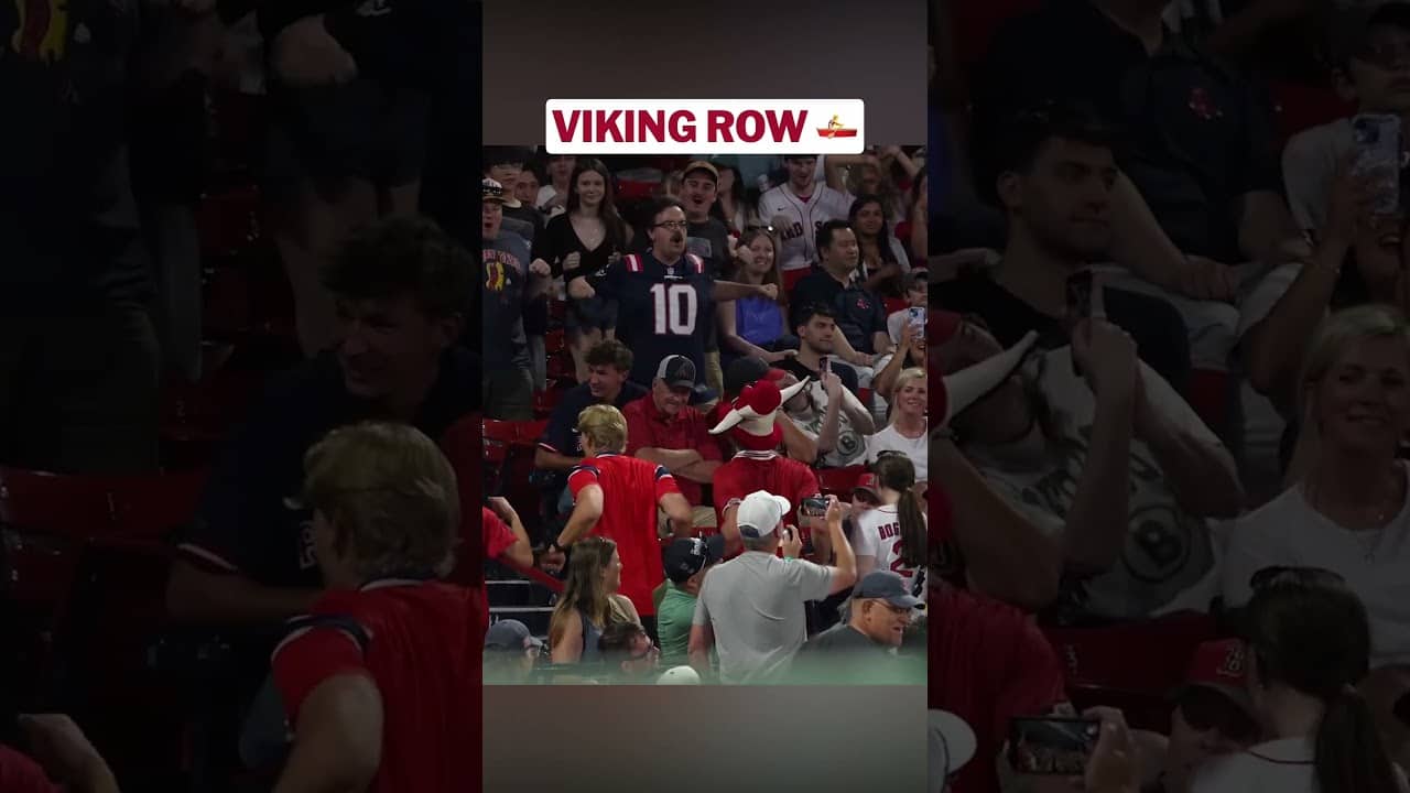 Norway's Viking row made its way to Fenway Park #worldcup