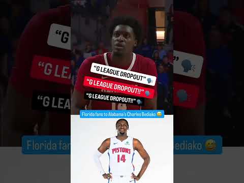 Former NBA G League player Charles Bediako hearing it from the Gator fans at the free throw line 😳