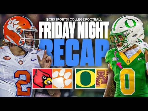 No. 8 Oregon Routs Minnesota, Clemson Upsets No. 20 Louisville | College Football Week 12 Recap