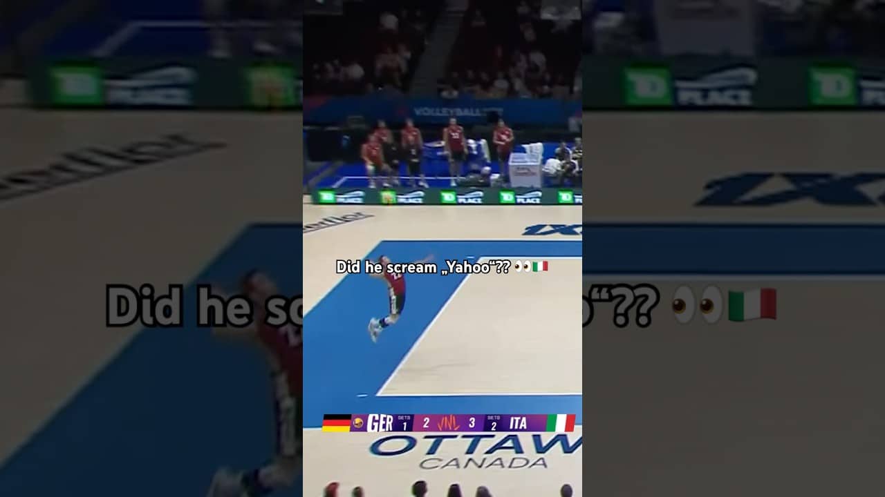 Why was this so loud? 😂😅#volleyballworld #vnl26 #spike #italy