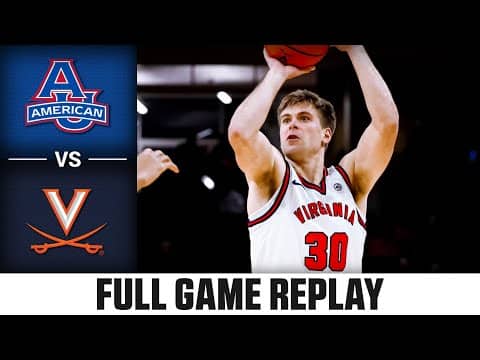 American vs. Virginia Full Game Replay | 2025-26 ACC Men's Basketball