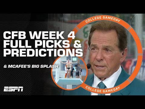 🚨 WEEK 4 GAMEDAY PICKS 🚨 Pat McAfee plunges off the DEEP END in Miami 💦 | College GameDay