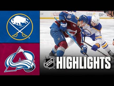 NHL Highlights | Sabres vs. Avalanche | November 13, 2025