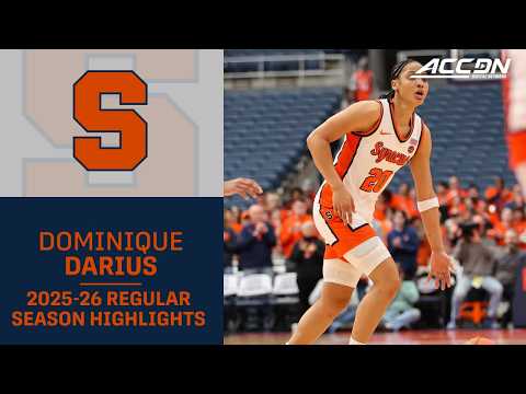 Syracuse G Dominique Davis Regular Season Highlights | 2025–26 ACC Women’s Basketball