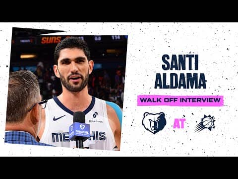 Santi Aldama Walk off Interview | Grizzlies vs. Suns