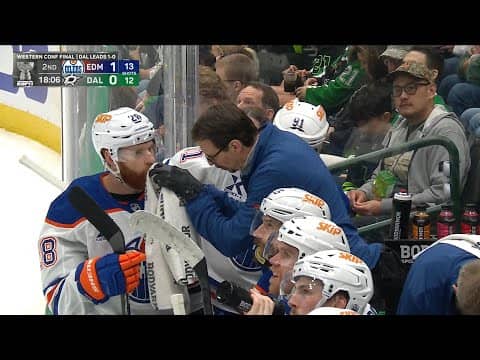 Connor Brown Gets Cut By Mikael Granlund's Skate Blade