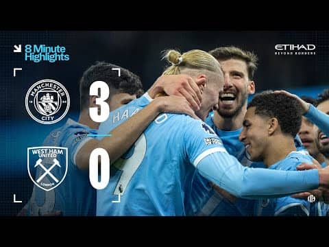 EXTENDED HIGHLIGHTS | Man City 3 - 0 West Ham | Reijnders goal and Haaland double sinks Hammers!