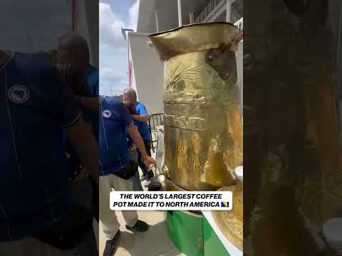 Bosnia and Herzegovina didn't forget to bring this huge coffee pot to the FIFA World Cup
