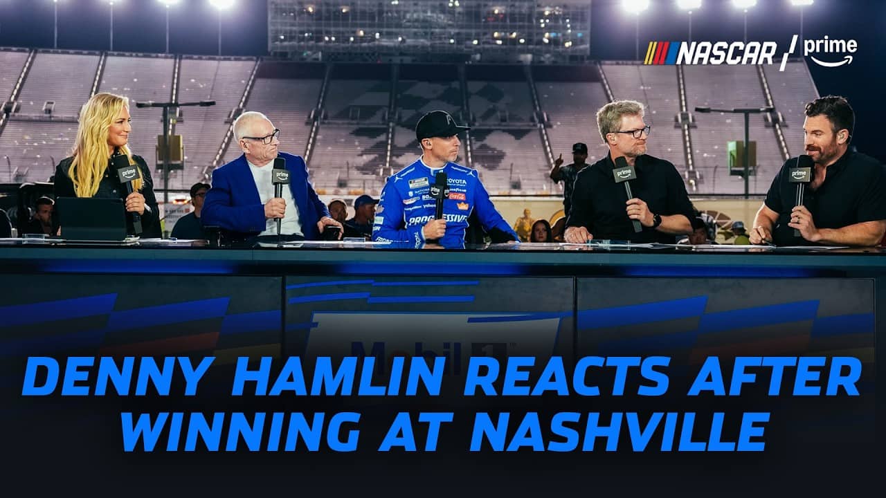 Denny Hamlin after winning at Nashville | NASCAR on Prime