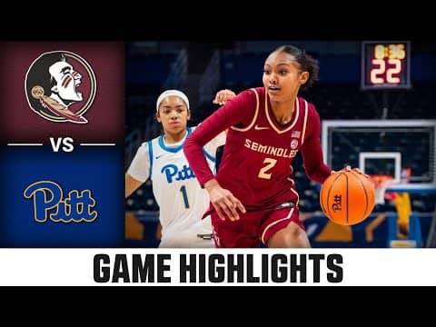 Florida State vs. Pitt Game Highlights | 2025-26 ACC Women's Basketball