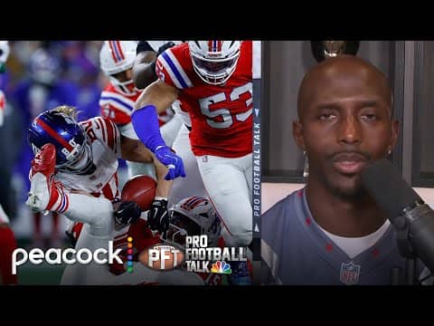Giants’ Gunner Olszewski takes huge hit from Pats’ Christian Elliss | Pro Football Talk | NFL on NBC