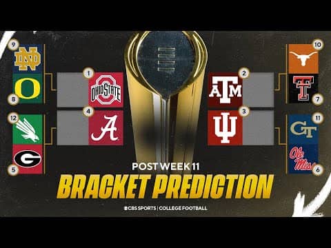 College Football Playoff Projections AFTER WEEK 11: Ohio State, Indiana & A&M=LOCKS, Notre Dame IN