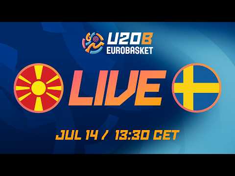 LIVE - North Macedonia v Sweden | FIBA U20 EuroBasket 2026 Division B | Group Phase
