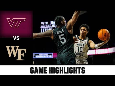 Virginia Tech vs. Wake Forest Game Highlights | 2025-26 ACC Men's Basketball