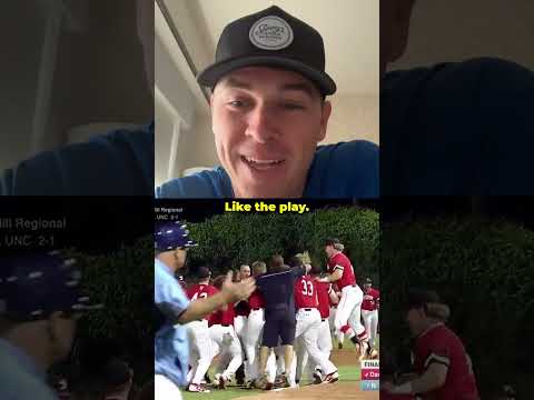 Eric Jones reacts to Davidson's regional upset over UNC ⚾️ #shorts