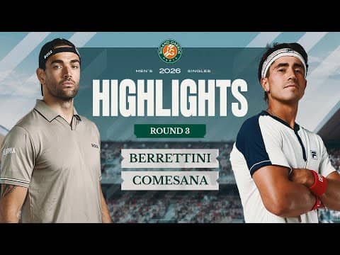 Matteo Berrettini vs Francisco Comesana | Round 3 Highlights | Roland-Garros 2026