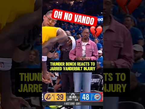 OKC bench reaction to Vando’s injury 🙏