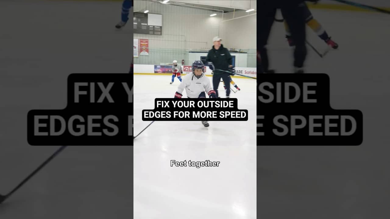FIX YOUR OUTSIDE EDGES FOR MORE SPEED #hockeycoaching #hockeytraining