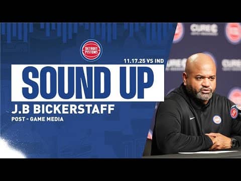 Post-Game Press Conference: J.B. Bickerstaff | Pistons vs. Pacers | 11.17.2025