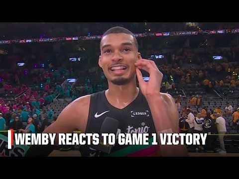 'Job's not done' - Wemby reacts to Spurs' victory in his playoff debut 🔥| NBA on ESPN