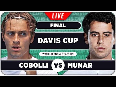 COBOLLI vs MUNAR • Davis Cup 2025 Final • LIVE Tennis Watchalong