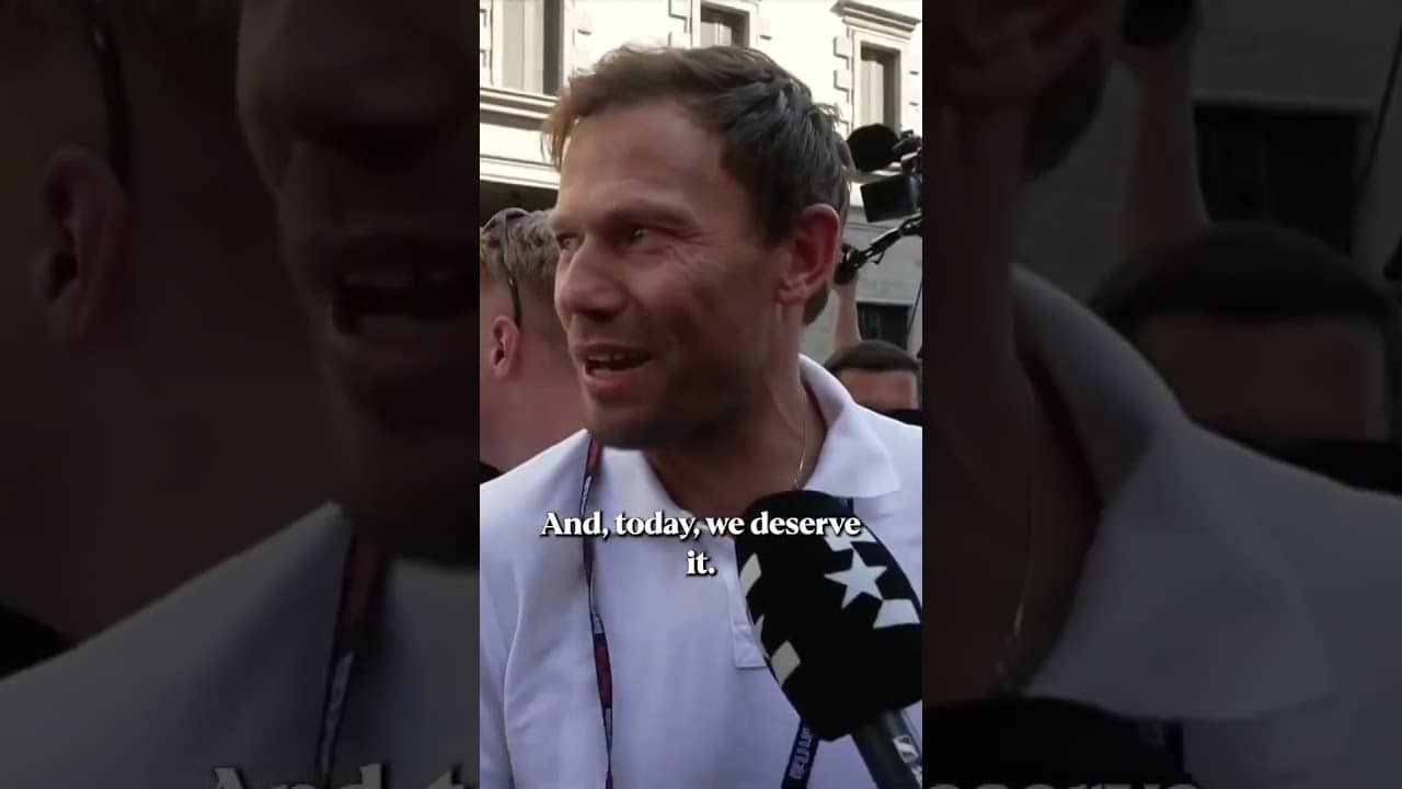 “We are fighters, we never give up!” 🙌Thor Hushovd can’t contain himself after an epic win.