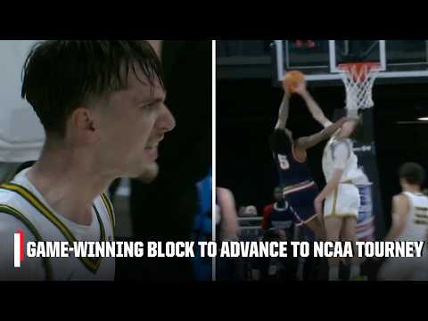WRIGHT STATE GAME-WINNING BLOCK TO ADVANCE TO NCAA TOURNAMENT 🤯 | ESPN College Basketball