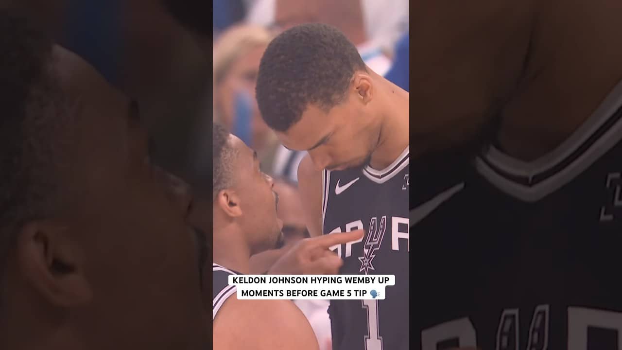 Incredible moment between Spurs teammates Keldon Johnson and Victor Wembanyama 🤝 😤
