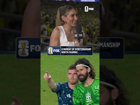 This moment between Liverpool teammates Alisson and Andy Robertson