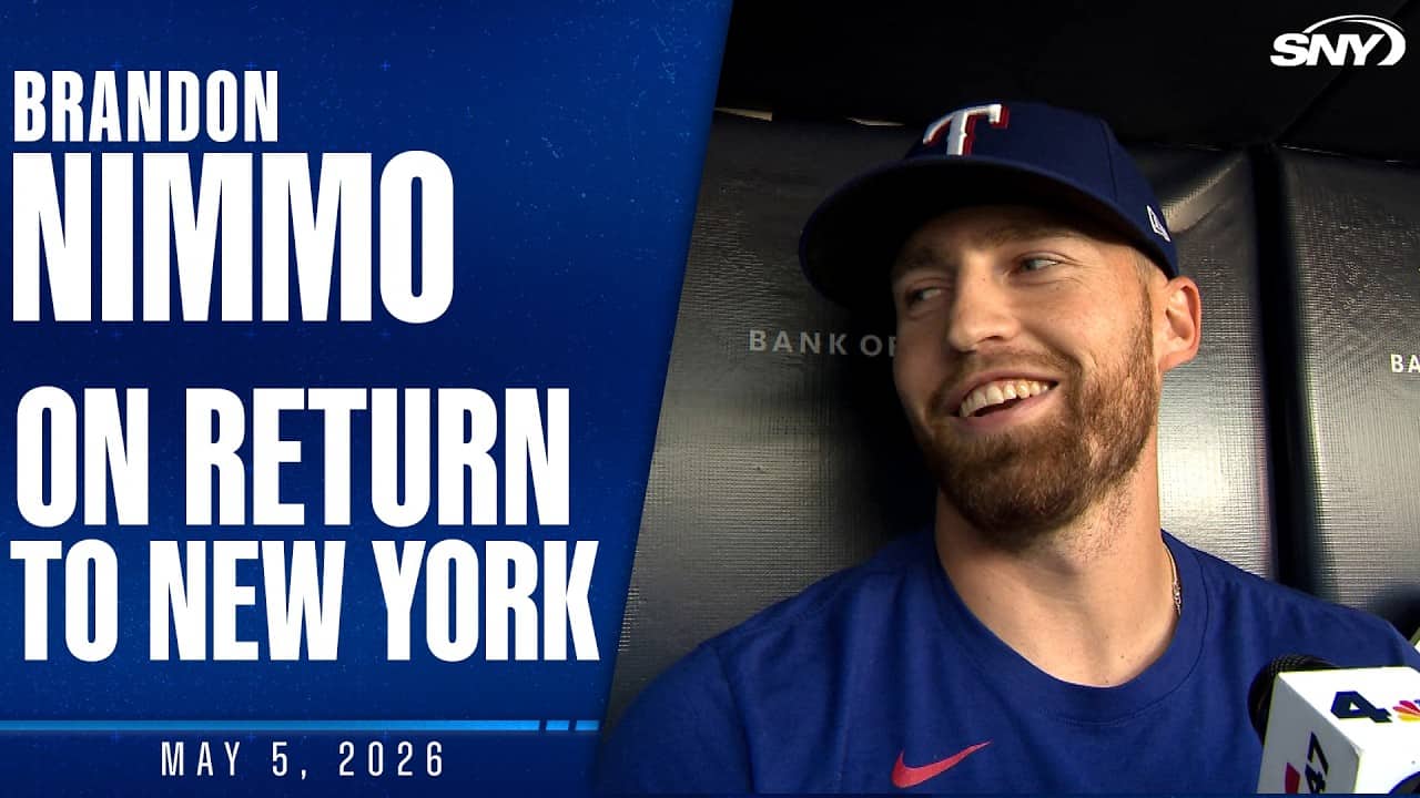 Brandon Nimmo on returning to New York: 'It's good to be back.'
